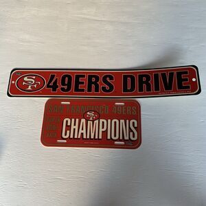 VTG Lot Of 2 Street Sign San Francisco 49ers 49ERS DRLIVE 24" & 1994 Super Bowl